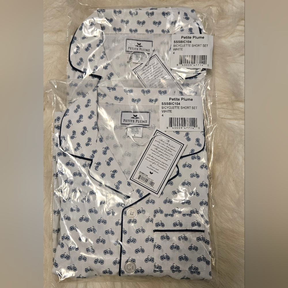 Charming Bicycle Print Kids Pajama Set - Picture 2 of 3